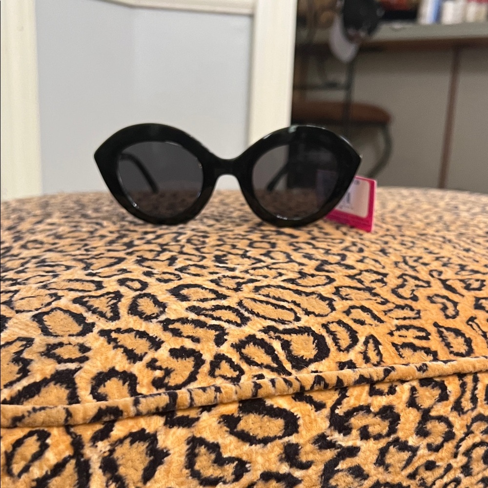 Betsey Johnson Black Cat-Eye Sunglasses